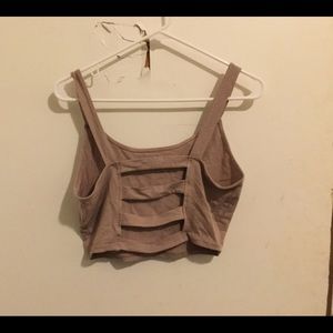 Nude crop top